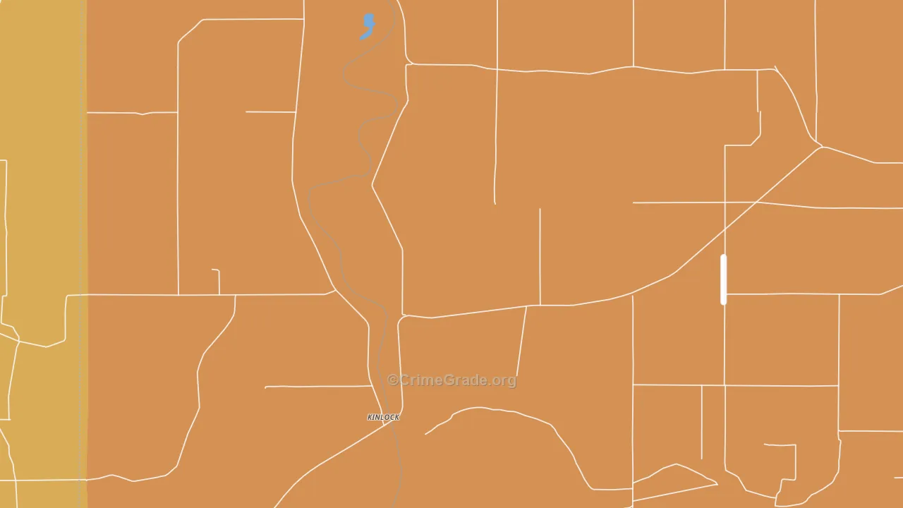 Kinlock, MS Map of Burglary Rates