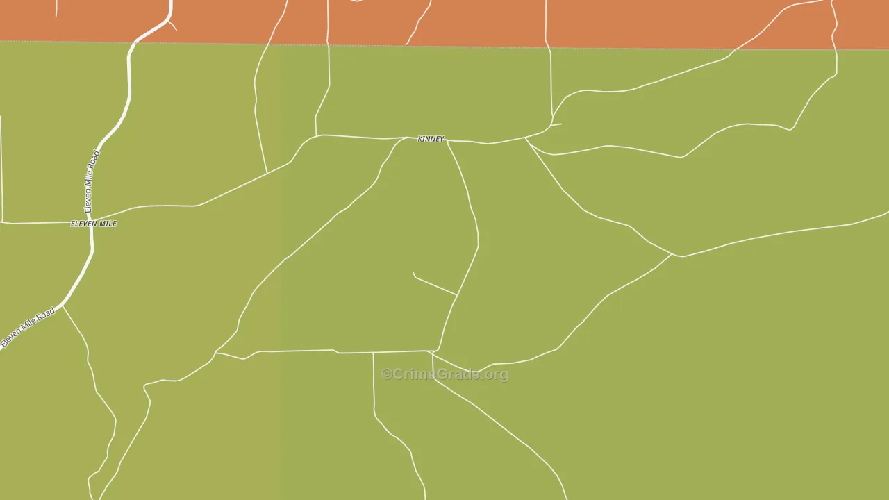 Kinney, PA Map of Burglary Rates