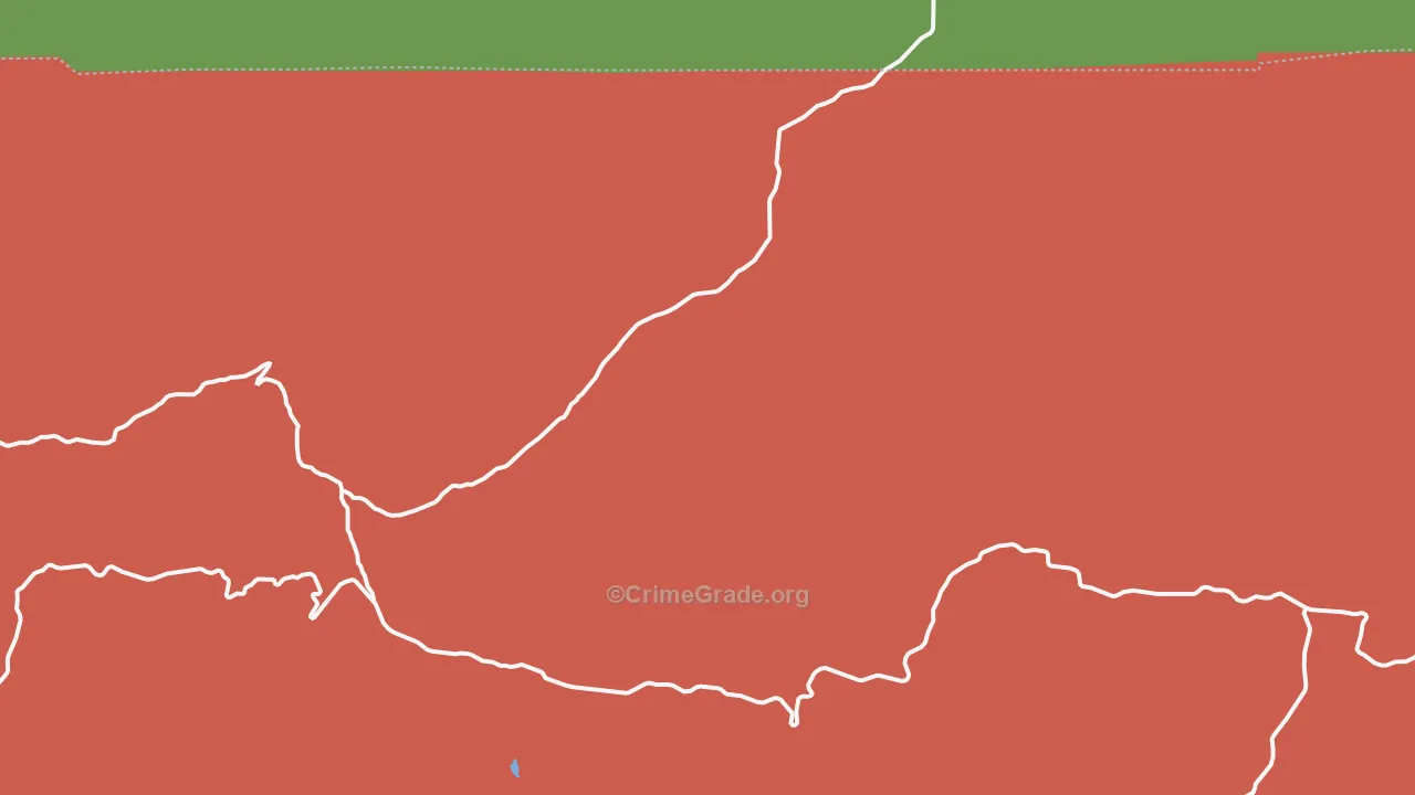 Kinzua, OR Map of Burglary Rates