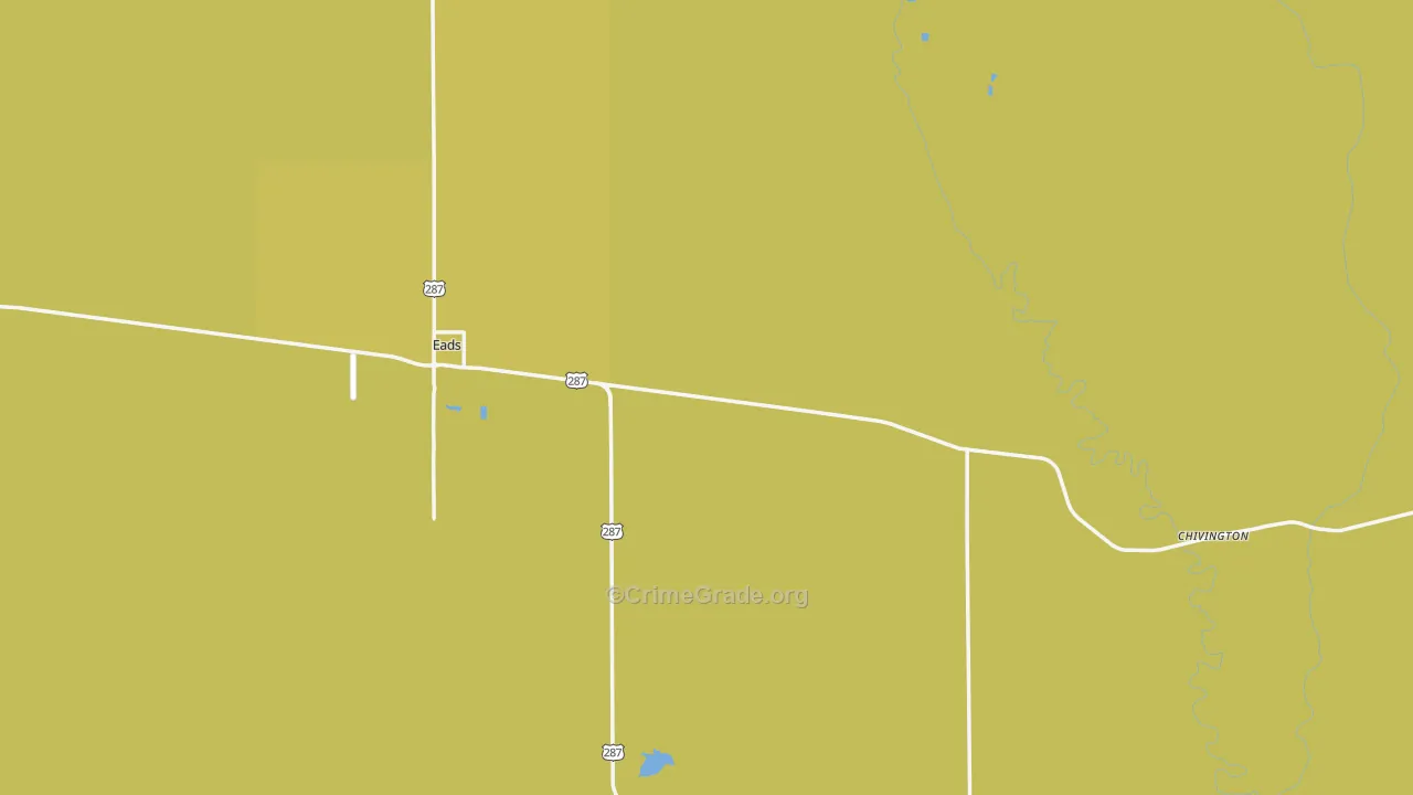 Kiowa County, CO Map of Burglary Rates