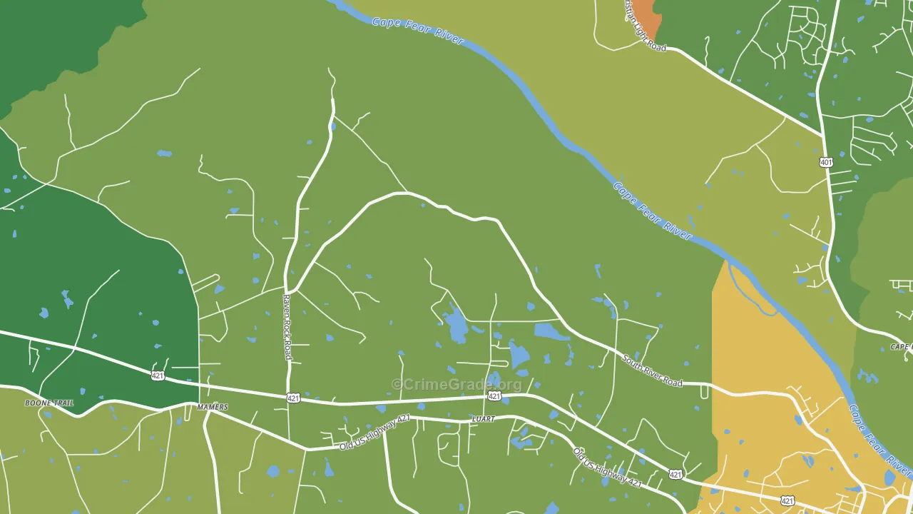 Kipling, NC Map of Burglary Rates