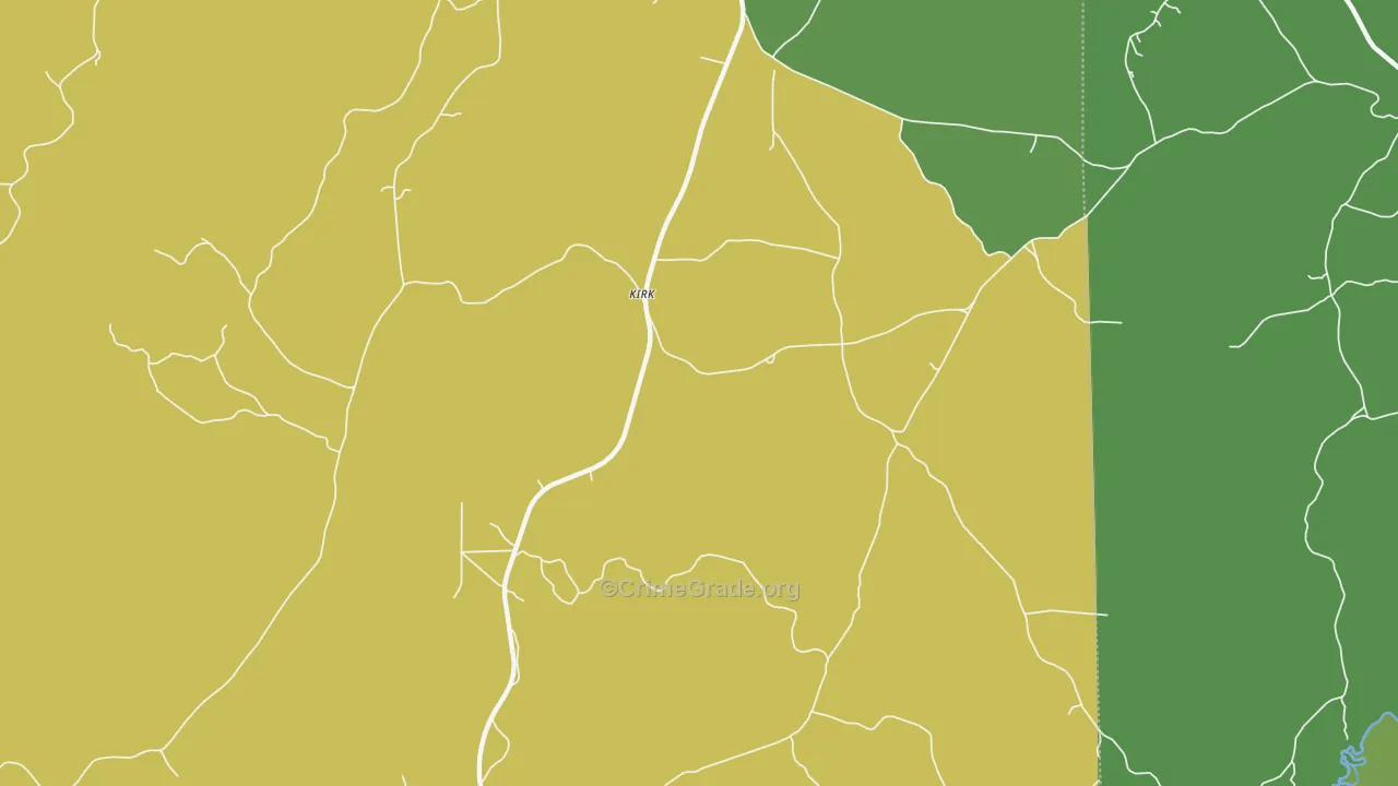 Kirk, AL Map of Burglary Rates