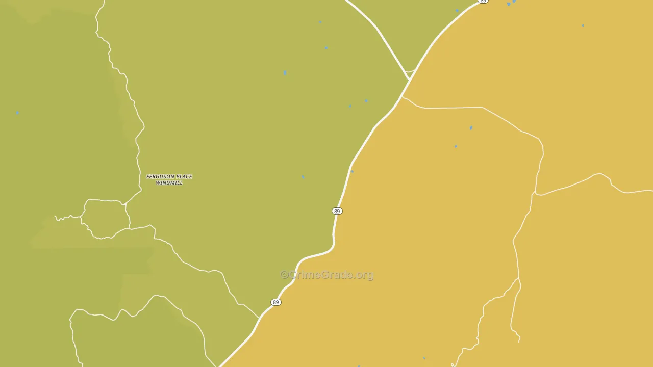 Kirkland Junction, AZ Map of Burglary Rates