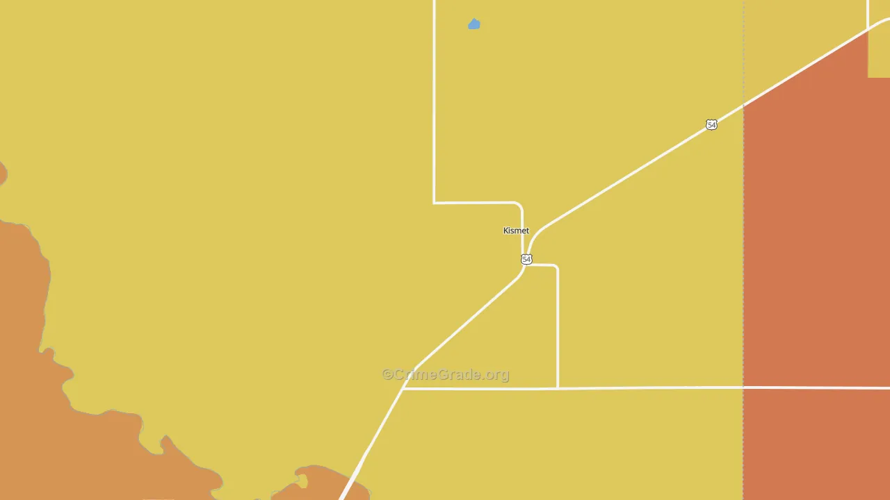 Kismet, KS Map of Burglary Rates