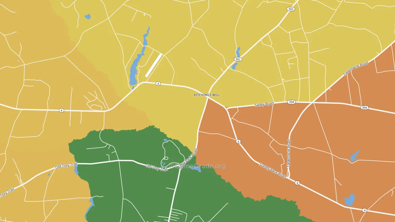 Kitchings Mill, SC Map of Burglary Rates