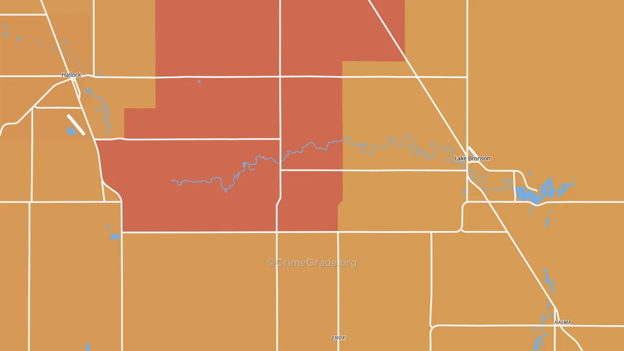 Kittson County, MN Map of Burglary Rates