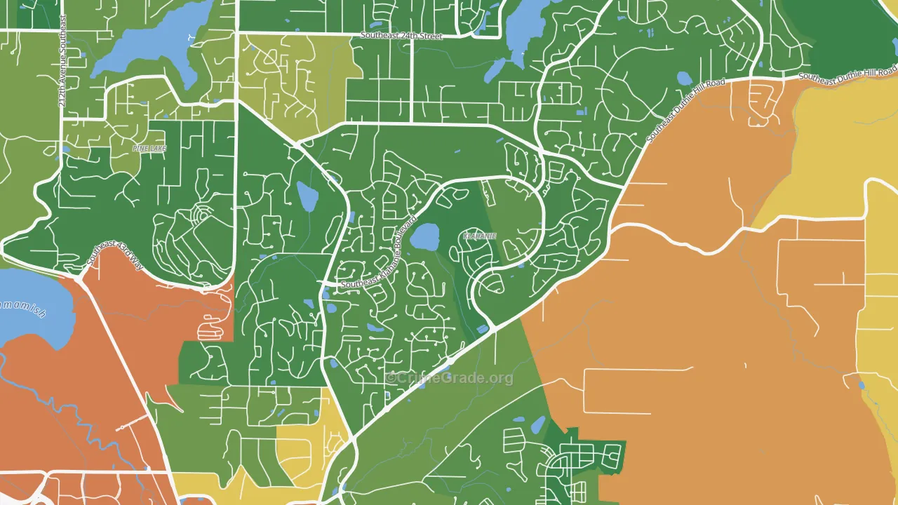 Klahanie, WA Map of Burglary Rates