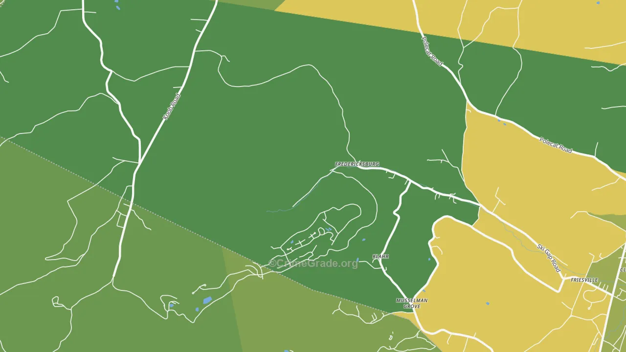 Klahr, PA Map of Burglary Rates