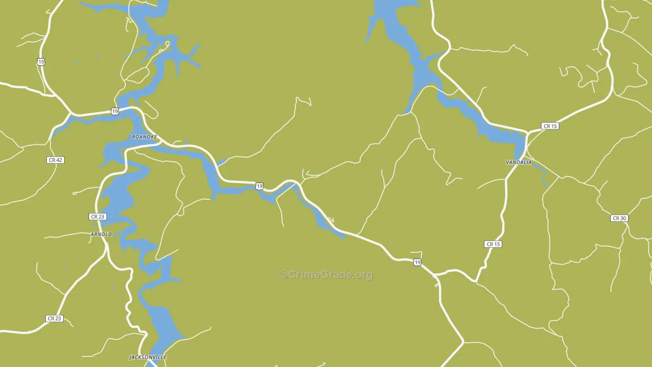 Knawl, WV Map of Burglary Rates