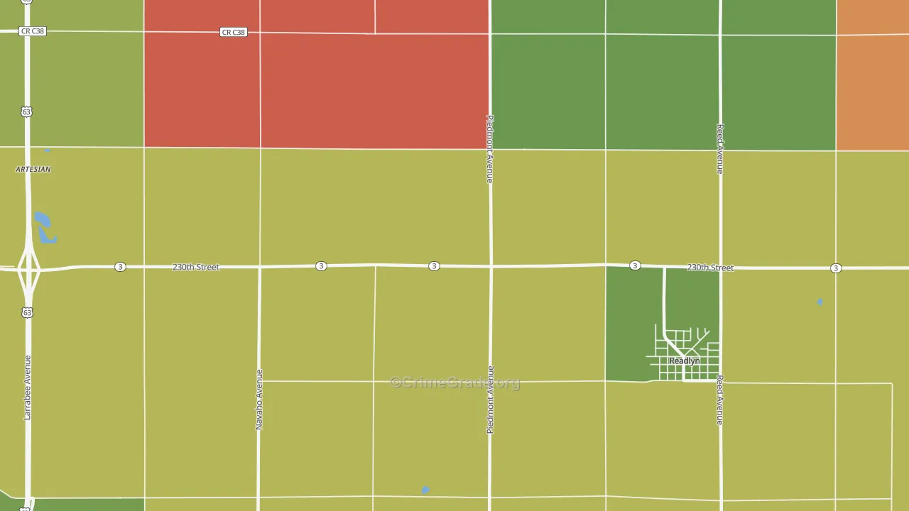 Knittel, IA Map of Burglary Rates