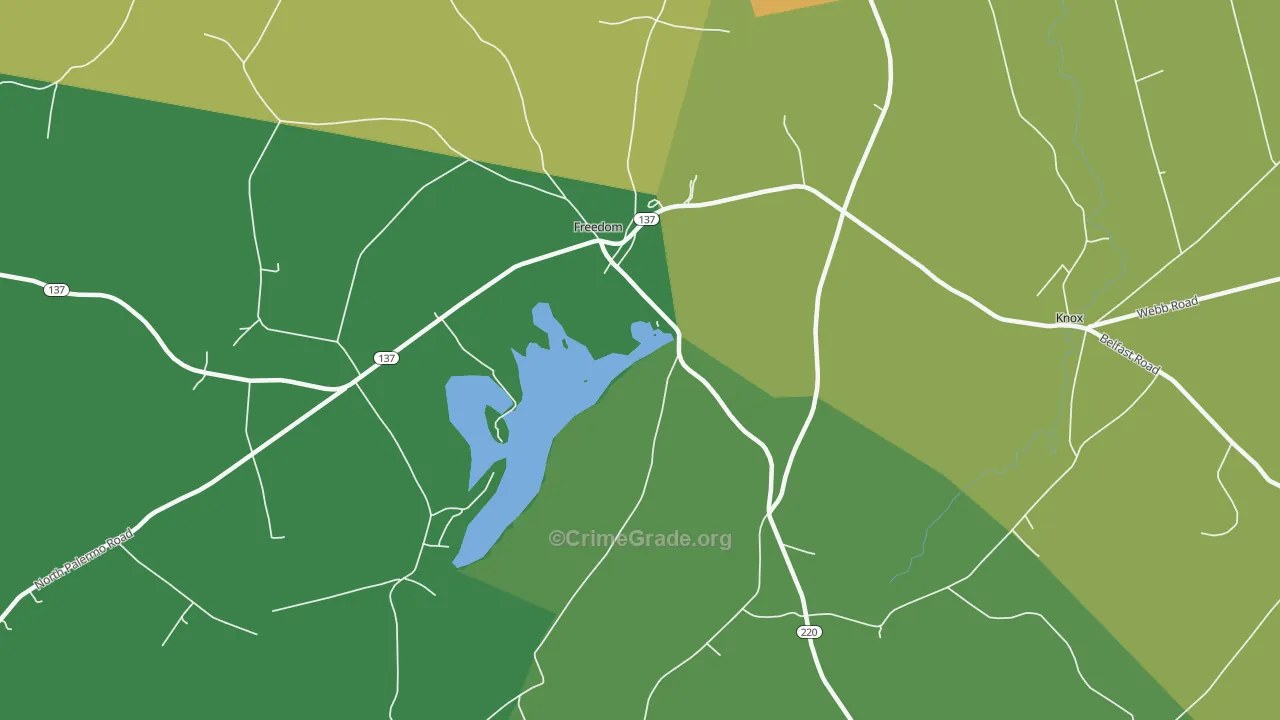 Knox Corner, ME Map of Burglary Rates