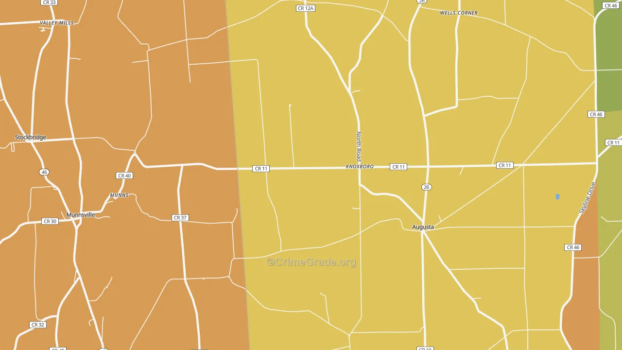 Knoxboro, NY Map of Burglary Rates
