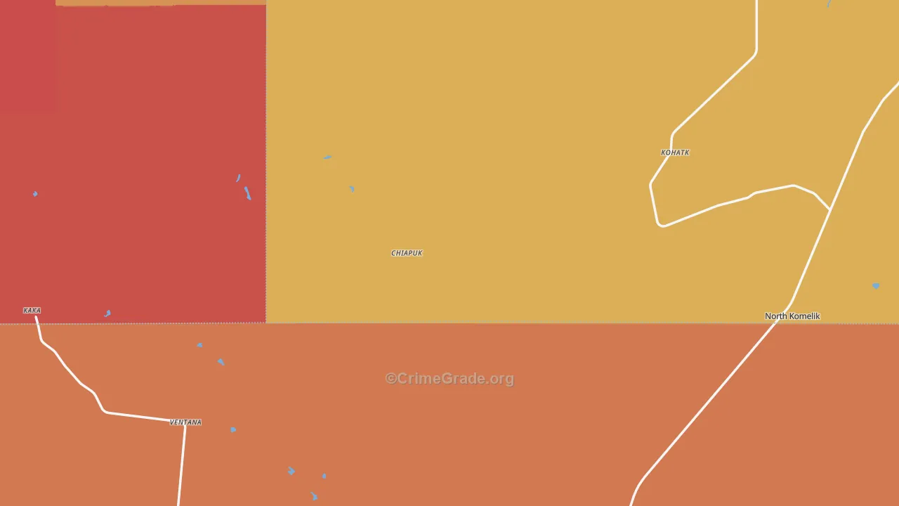 Kohatk, AZ Map of Burglary Rates