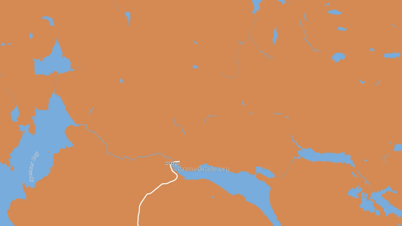 Kokadjo, ME Map of Burglary Rates