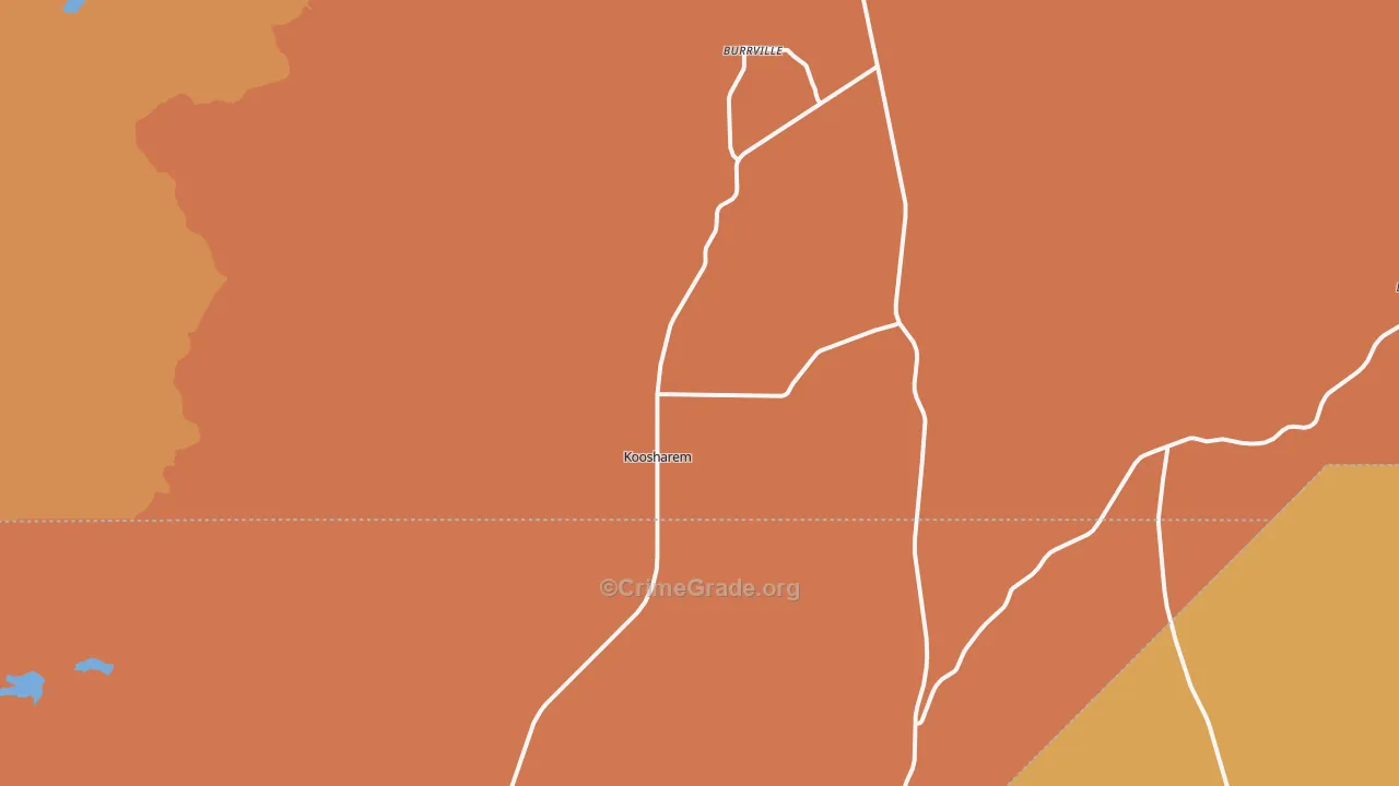 Koosharem, UT Map of Burglary Rates