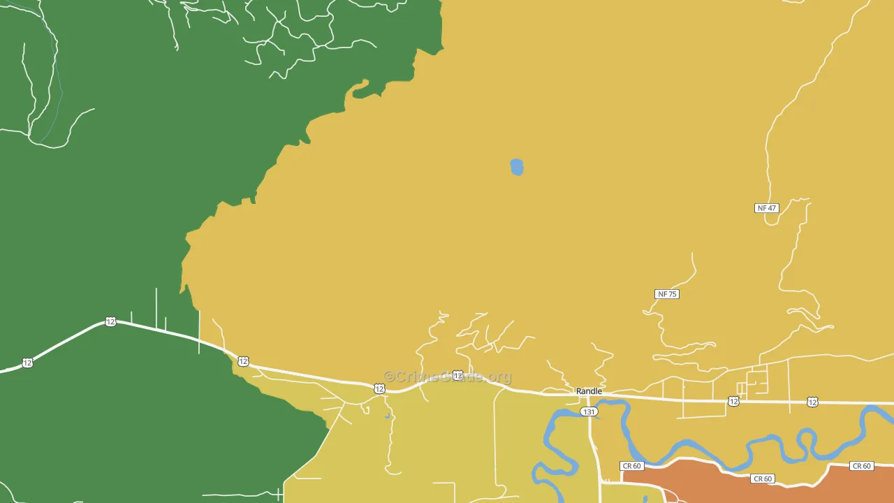 Kosmos, WA Map of Burglary Rates
