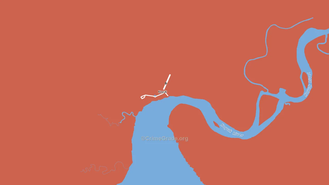 Koyuk, AK Map of Burglary Rates
