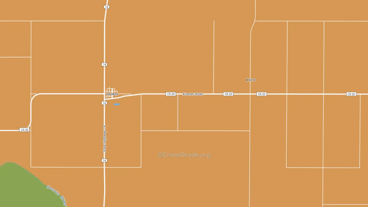 Kramer, ND Map of Burglary Rates