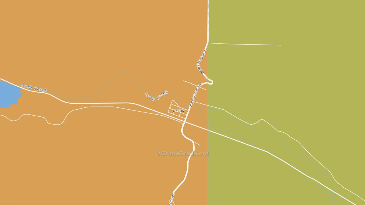 Krupp, WA Map of Burglary Rates