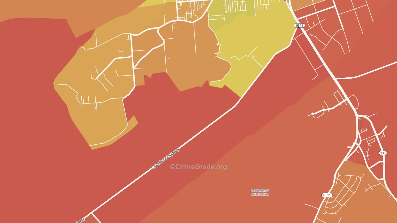 Kukui, HI Map of Burglary Rates