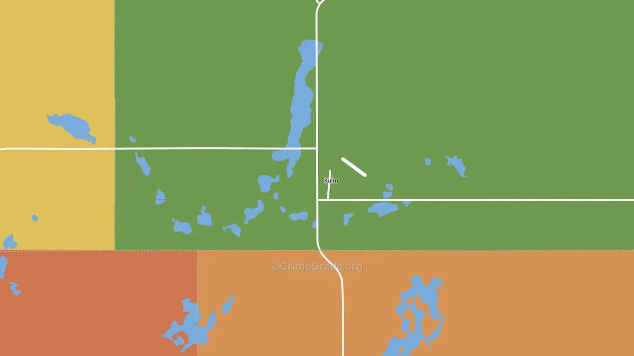 Kulm, ND Map of Burglary Rates