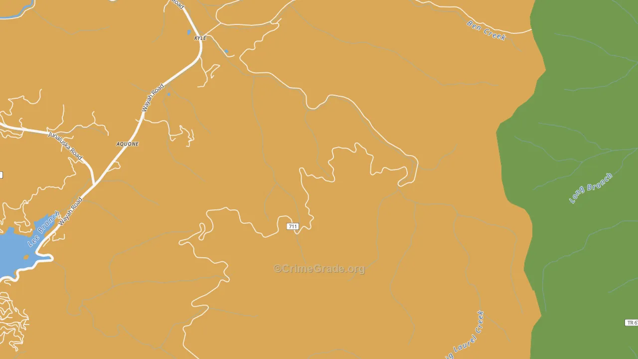 Kyle, NC Map of Burglary Rates