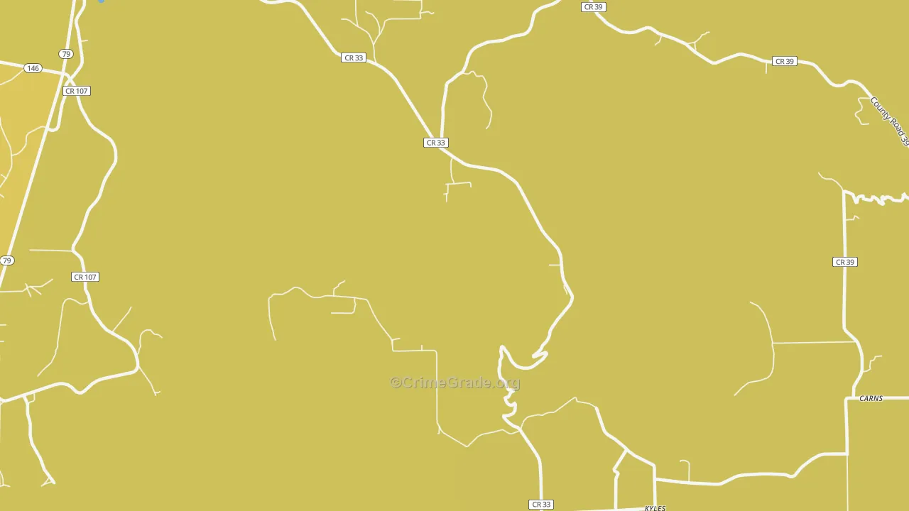Kyles, AL Map of Burglary Rates
