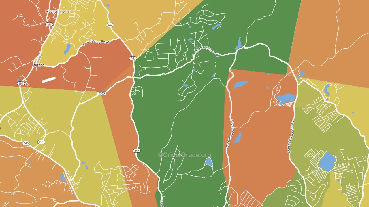 La Anna, PA Map of Burglary Rates