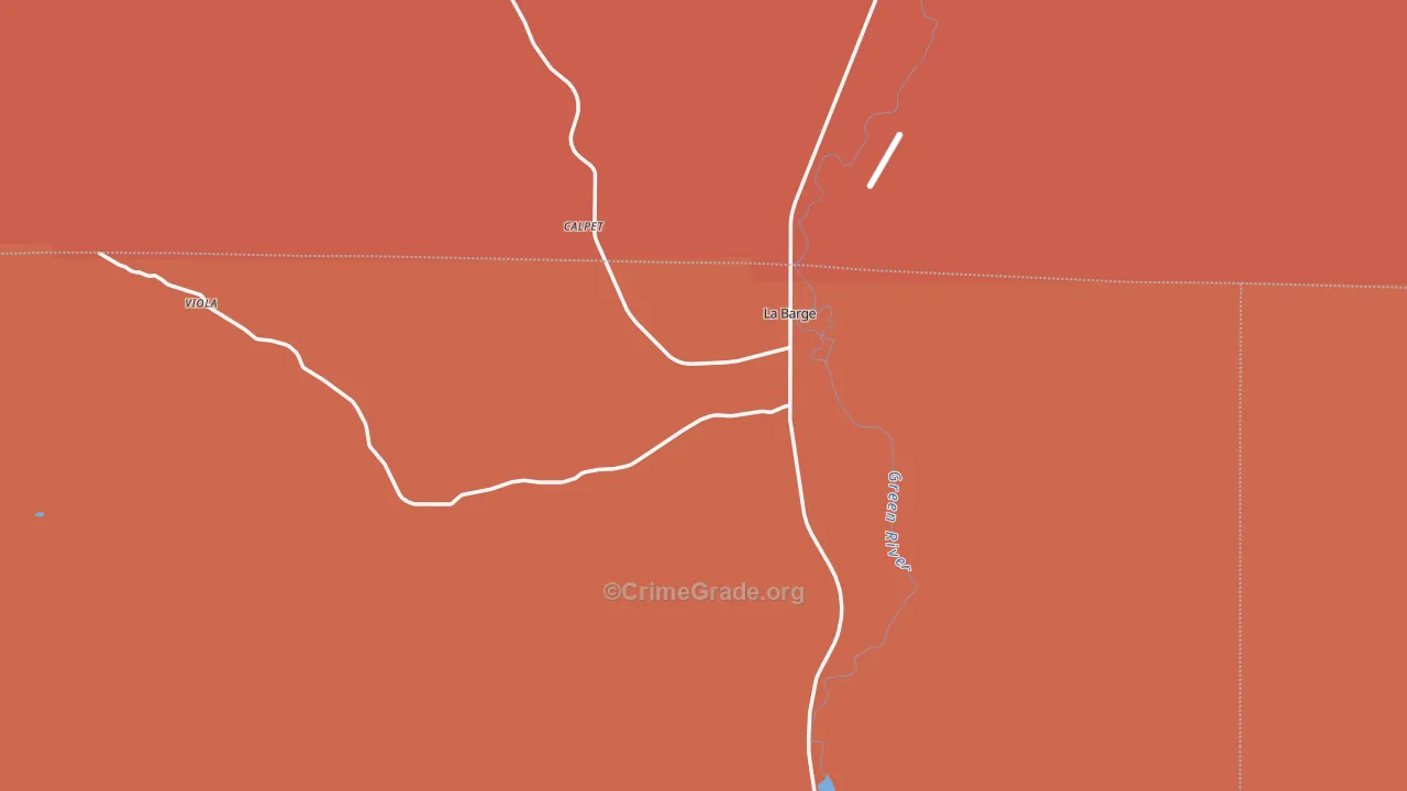 La Barge, WY Map of Burglary Rates
