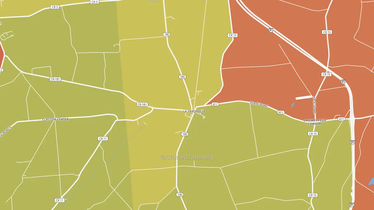 La Fargeville, NY Map of Burglary Rates