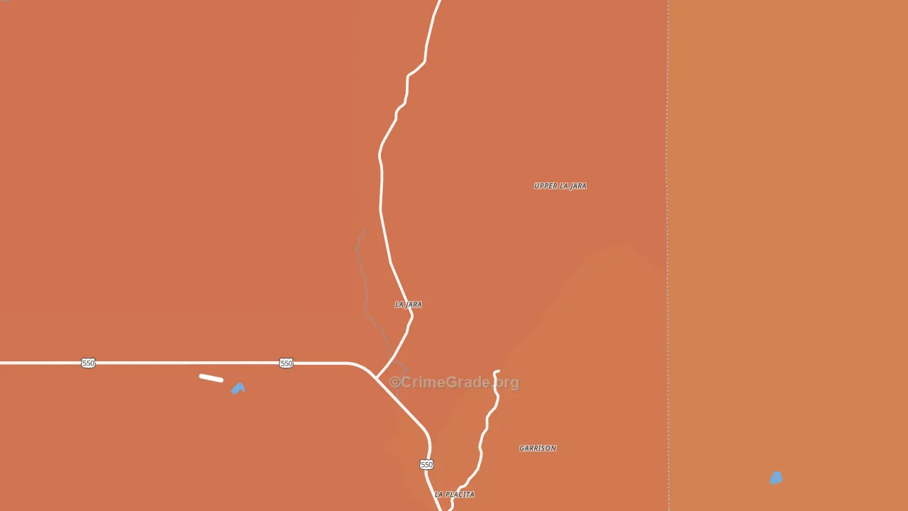 La Jara, NM Map of Burglary Rates