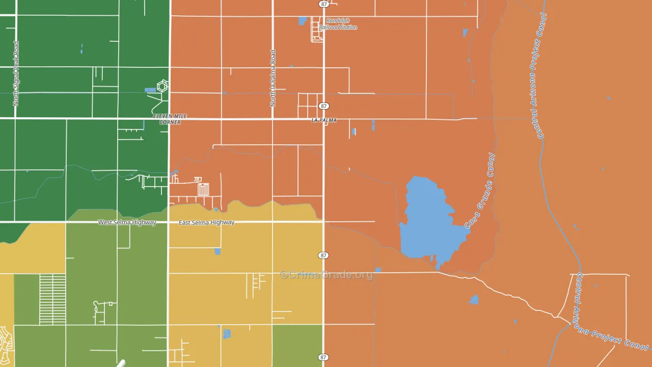 La Palma, AZ Map of Burglary Rates