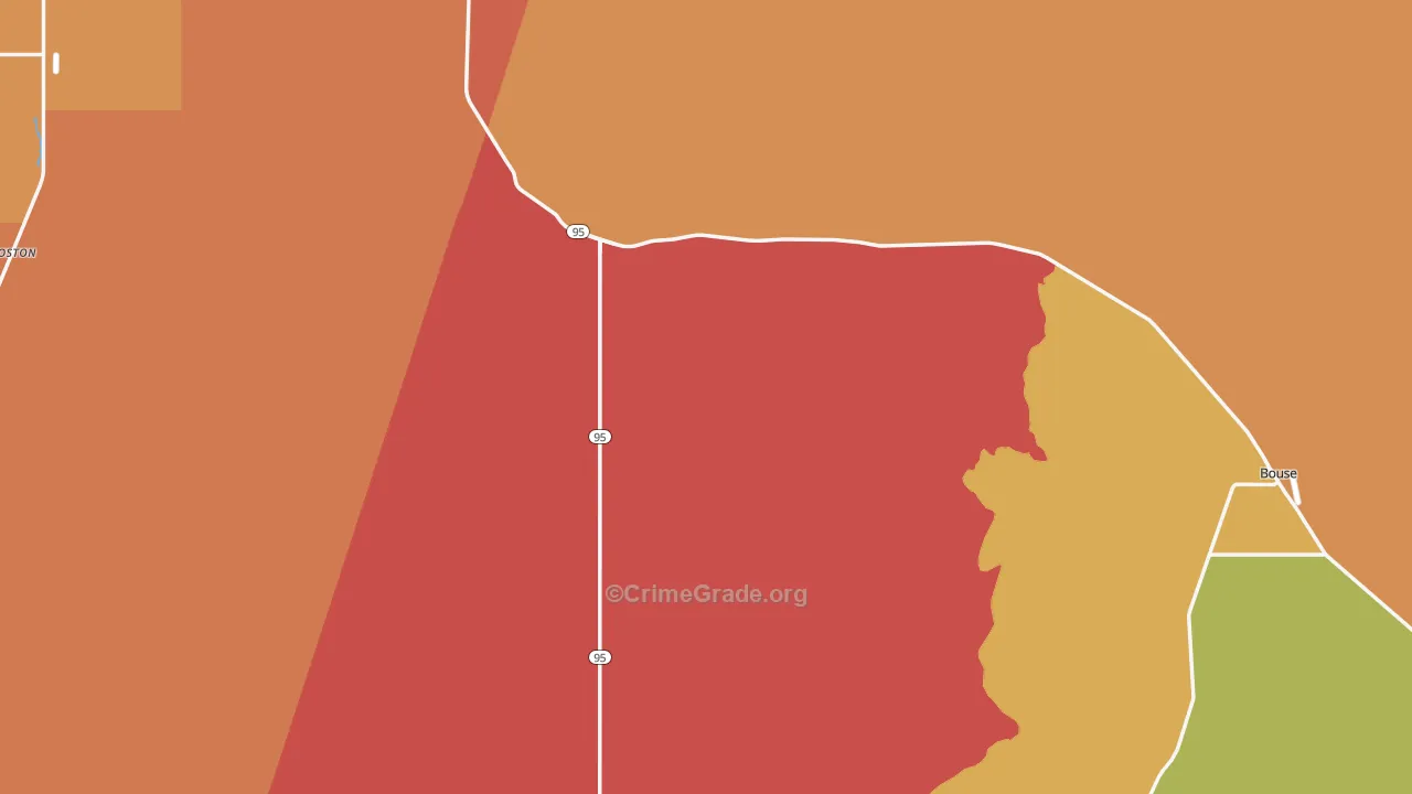 La Paz County, AZ Map of Burglary Rates