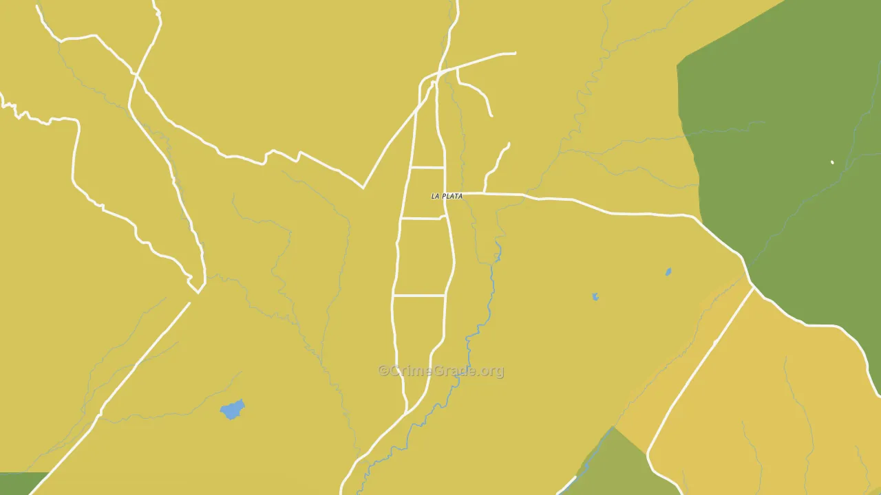 La Plata, NM Map of Burglary Rates