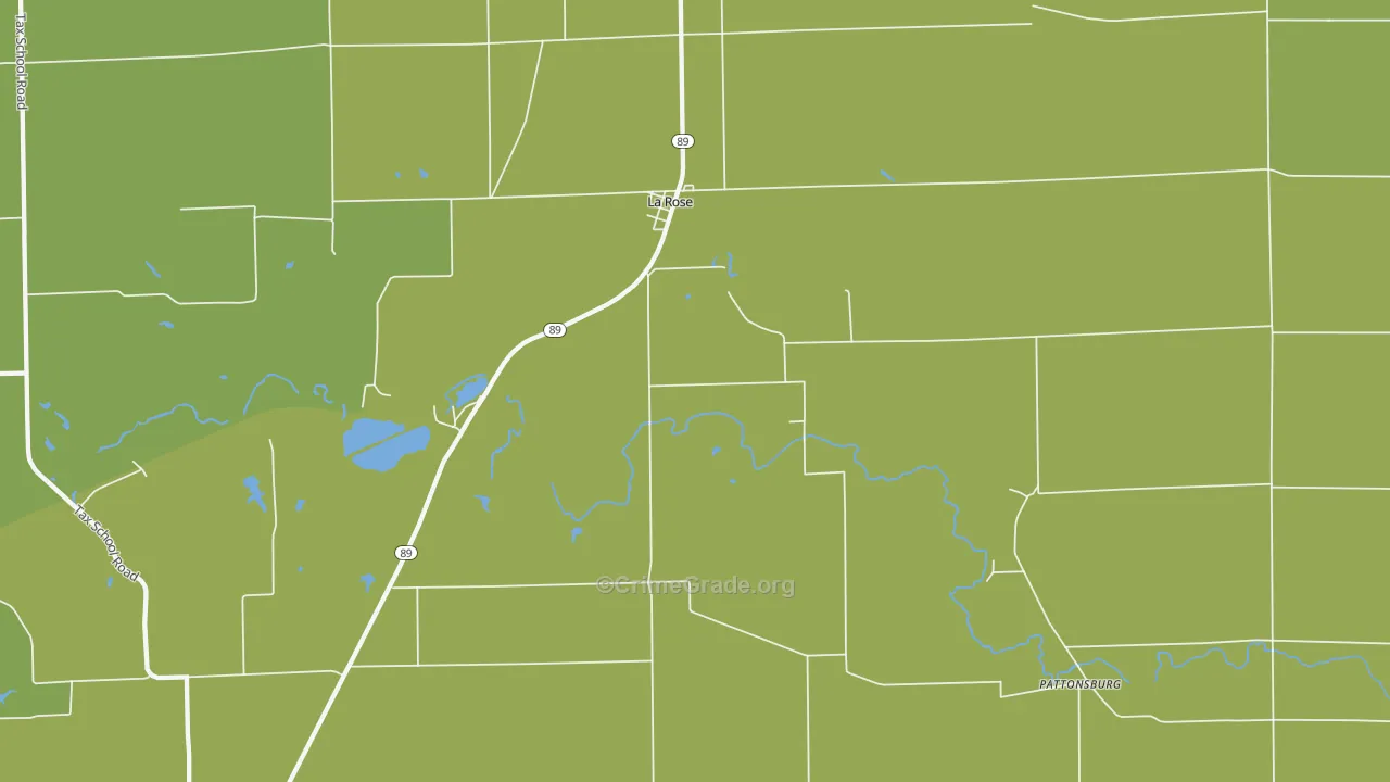 La Rose, IL Map of Burglary Rates