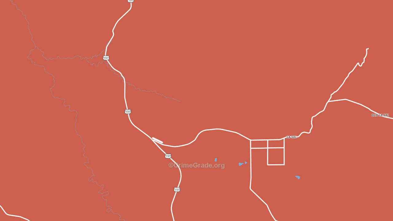 La Sal, UT Map of Burglary Rates