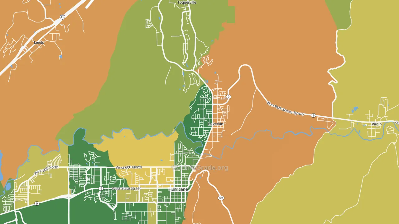 La Verkin, UT Map of Burglary Rates