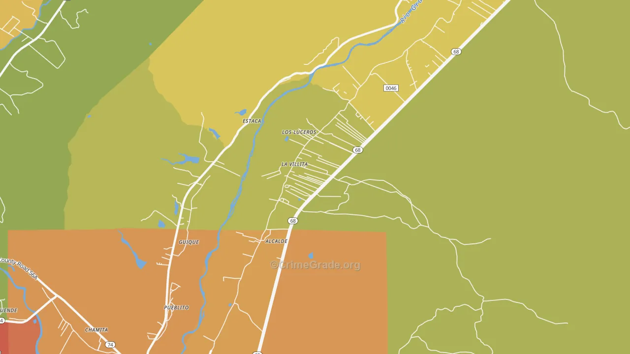 La Villita, NM Map of Burglary Rates