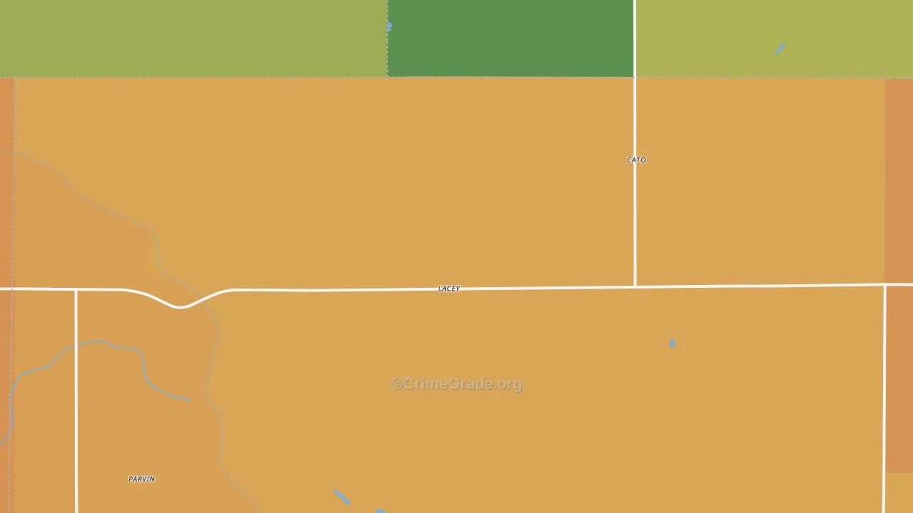 Lacey, OK Map of Burglary Rates