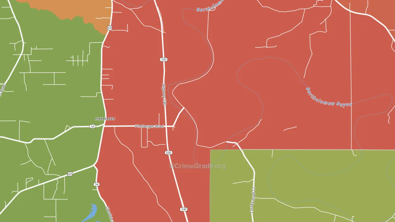 Ladd, AR Map of Burglary Rates