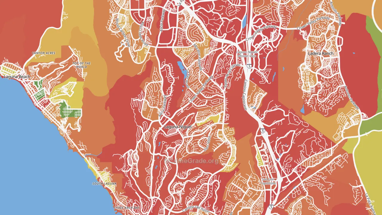 Laguna Niguel, CA Map of Burglary Rates