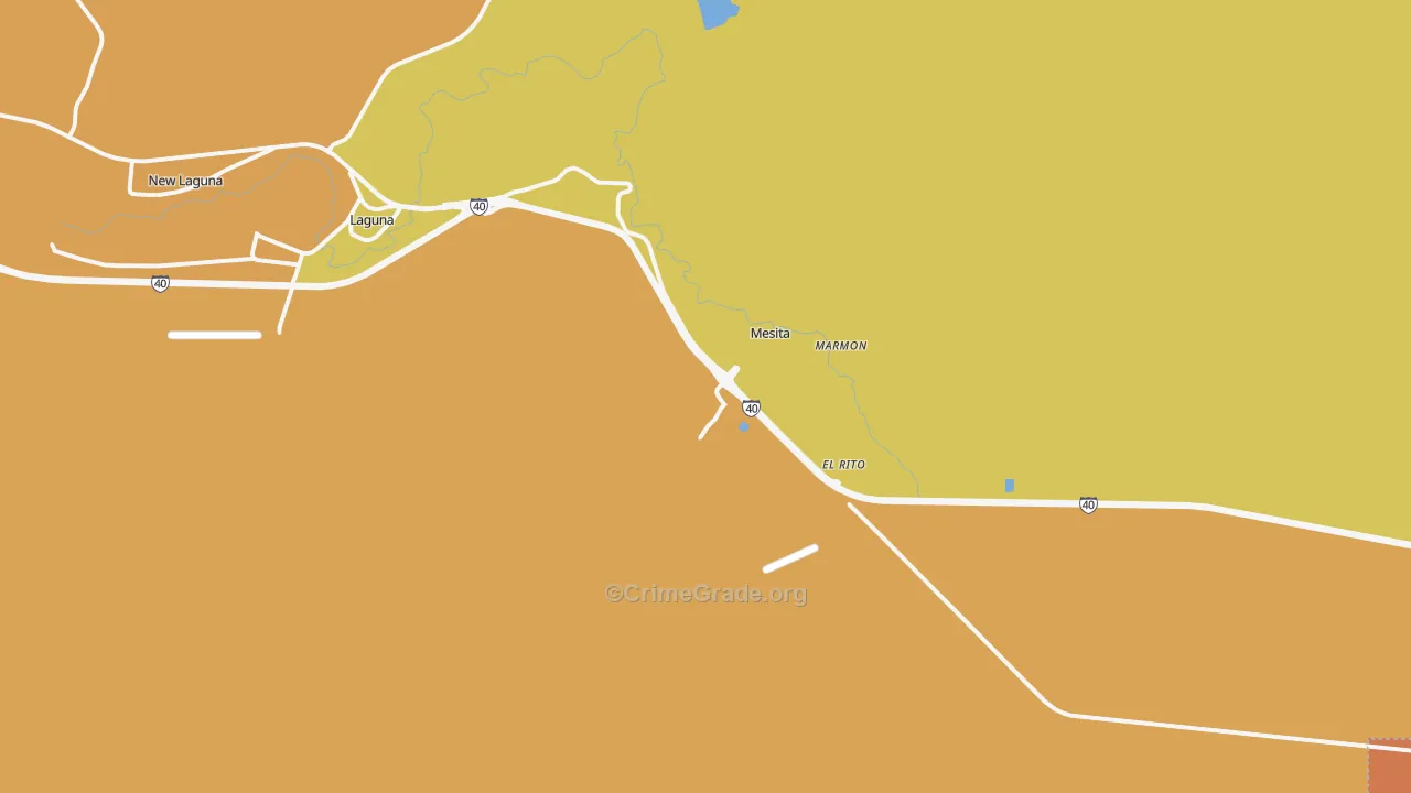 Laguna, NM Map of Burglary Rates