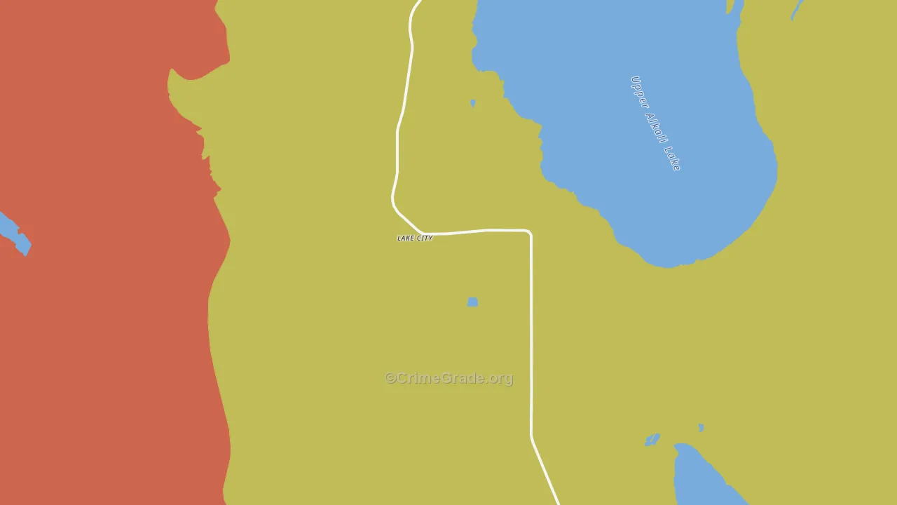 Lake City, CA Map of Burglary Rates