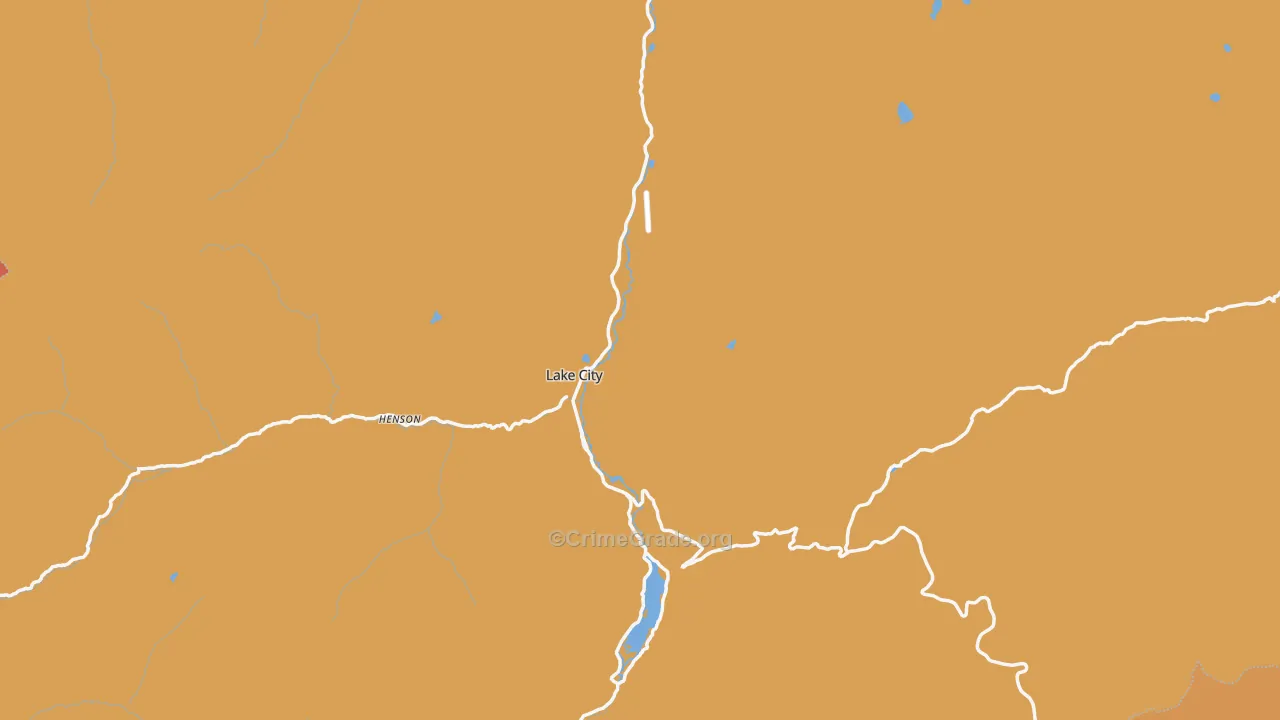 Lake City, CO Map of Burglary Rates