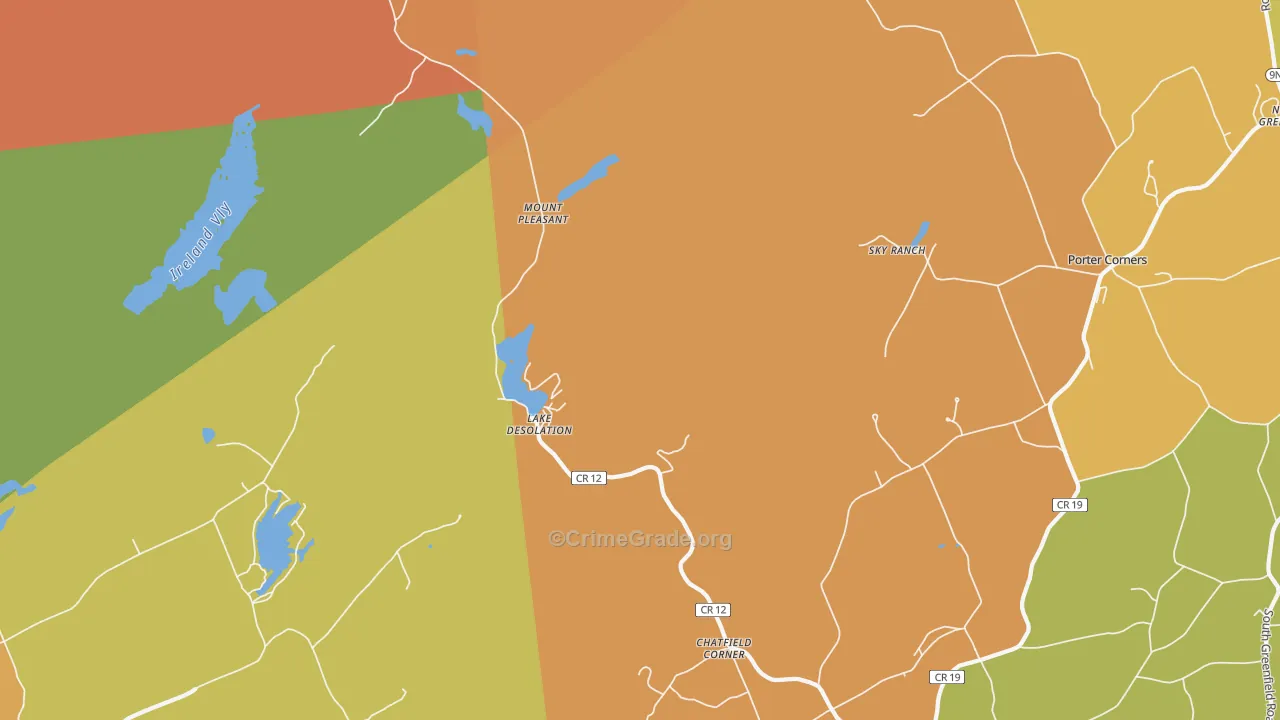 Lake Desolation, NY Map of Burglary Rates