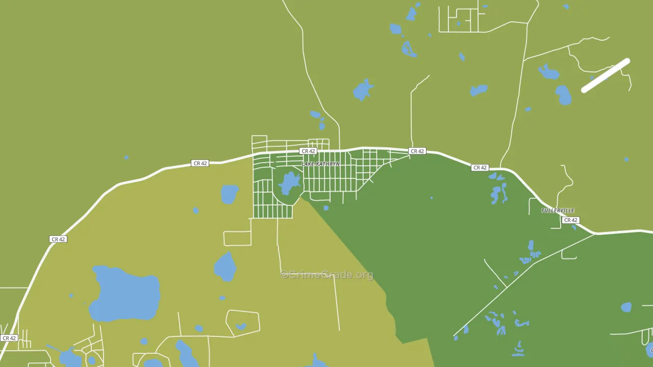 Lake Kathryn, FL Map of Burglary Rates