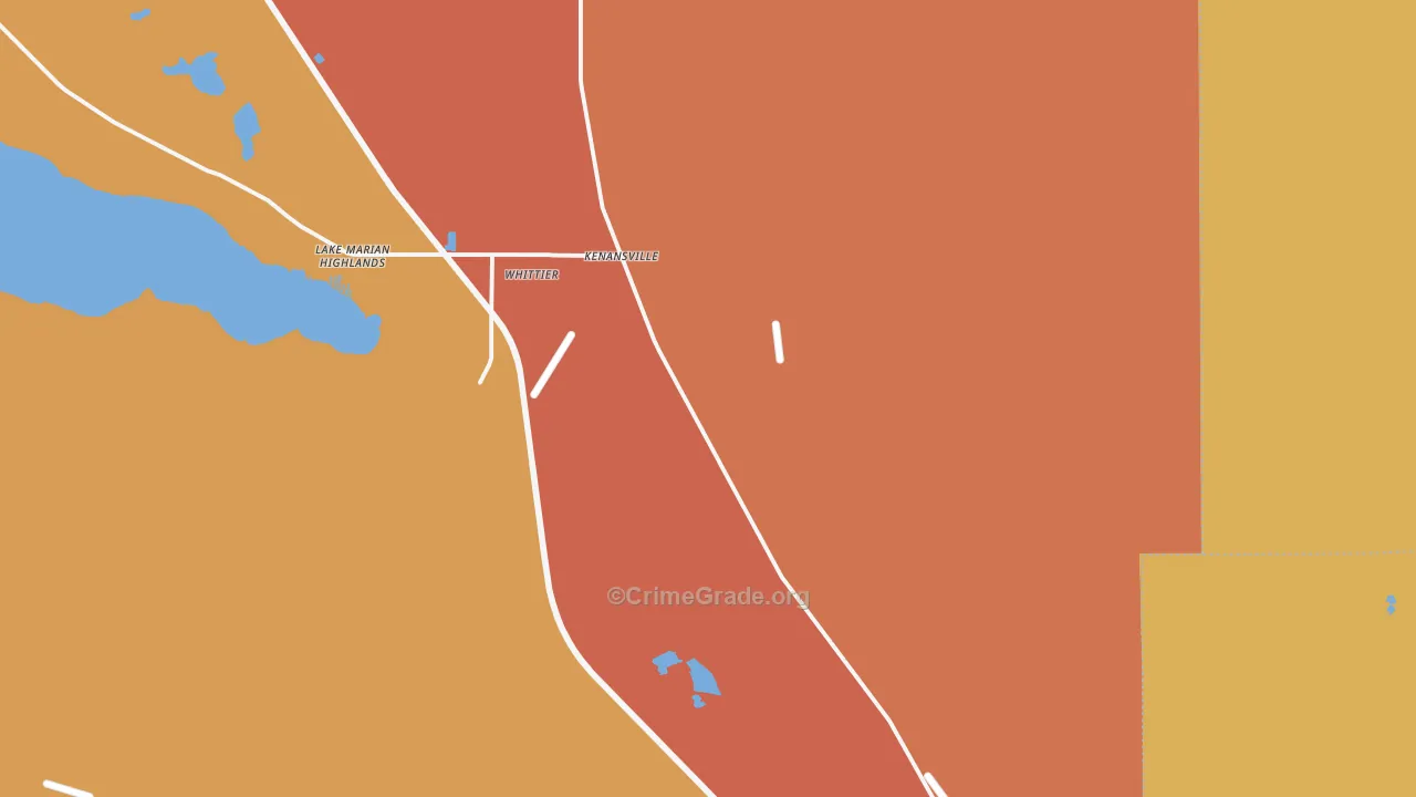 Lake Marian Highlands, FL Map of Burglary Rates