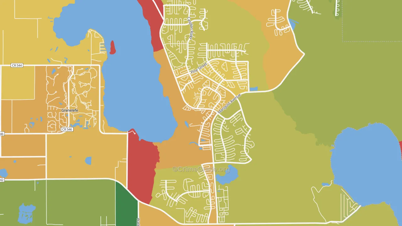 Lake Marion Village, Poinciana, FL Map of Burglary Rates