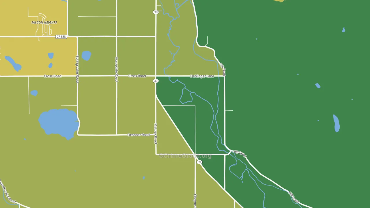 Lake of the Woods, OR Map of Burglary Rates