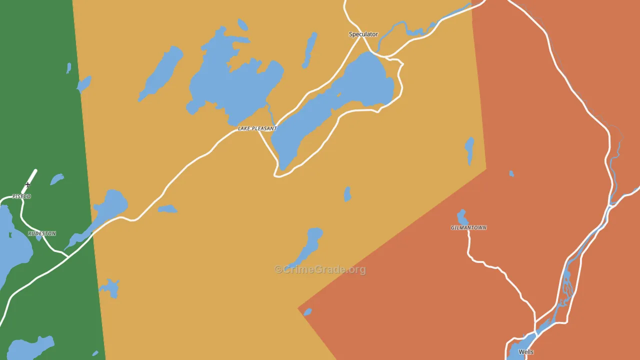 Lake Pleasant, NY Map of Burglary Rates